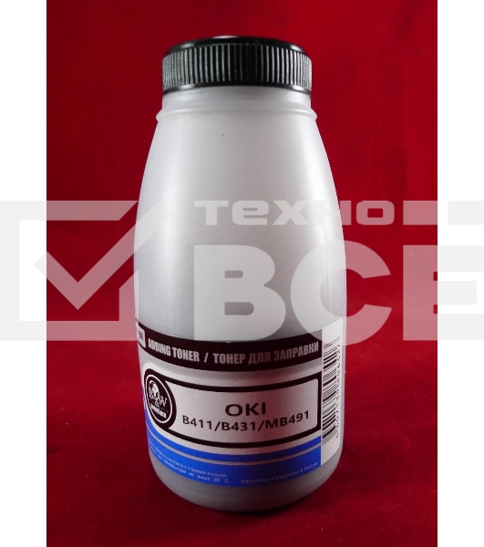 Тонер OKI B411/B431/MB461/MB471/MB491 Black (фл. 100г) B&W Premium (Tomoegawa) фас. Россия