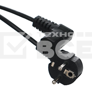 Кабель компьютер - розетка угловой 220V <1.8м> (Европейский стандарт) <TP021DA-1.8-BK>
