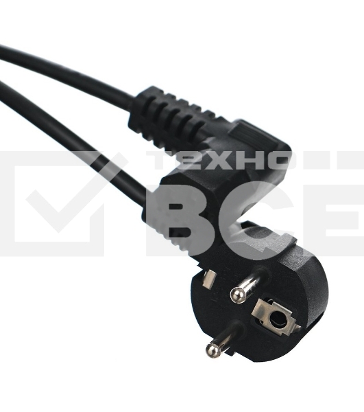 Кабель компьютер - розетка угловой 220V <1.8м> (Европейский стандарт) <TP021DA-1.8-BK>