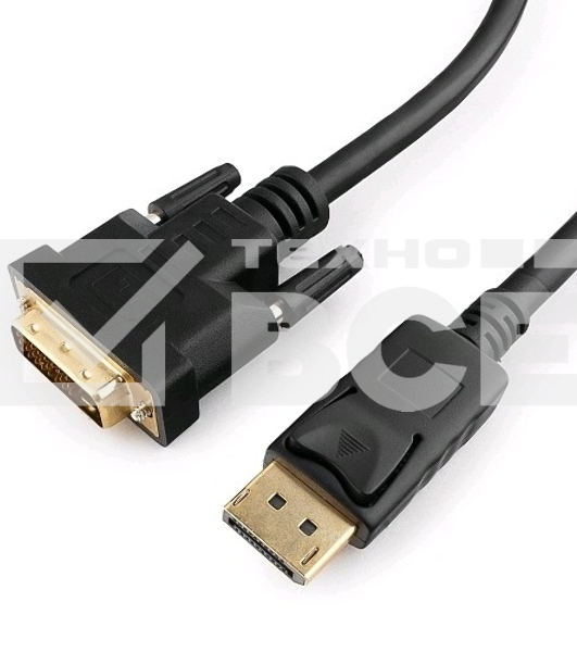 Кабель DisplayPort-DVI Gembird/Cablexpert 1.8м, 20M/19M, черный, экран, пакет(CC-DPM-DVIM-6)