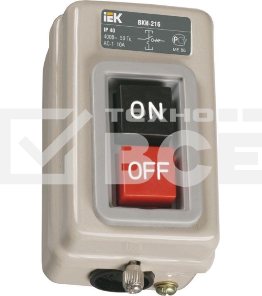 Выключатель ВКИ-216 10А 230/400В IP40 ИЭК KVK20-10-3