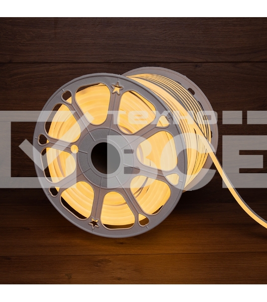 Гибкий неон LED SMD 8х16 мм, теплый белый, 120 LED/м, бухта 100 м