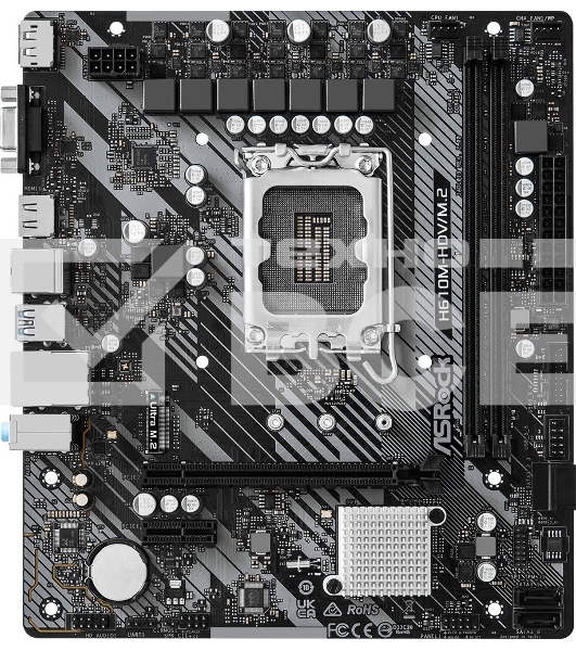 Материнская плата ASRock H610M-HDV/M.2 R2.0, LGA 1700, Intel H610, 2xDDR4, 4xSATA, 1xM.2, 1xPCIe 4.0 x16, 1xPCIe x1, 1xDP, 1xHDMI, 1xVGA, 1x 1Gb LAN, 2xUSB-A 3.2 Gen 1, 4xUSB 2.0, 3x3.5 мм, 7.1, mATX