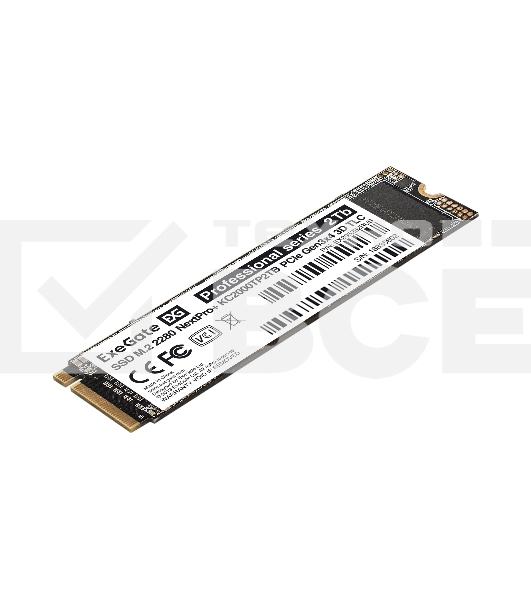Накопитель SSD ExeGate, 2Tb, PCIe 3.0 x4, M.2 2280, NVMe, R/W 2000/1600