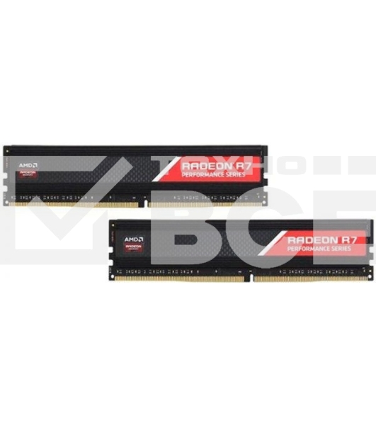 Оперативная память AMD Radeon R7, DDR4, 16GB (2x8GB), 2666MHz, CL16, с радиатором, черный