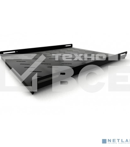 Полка стационарная Hyperline TSH3L-650-RAL9004 (TSH3L-650-RAL9005) глубина 650 мм, с боковым креплением, нагрузка до 20 кг, для шкафов серии TTB, TTR, TTC2, 485х650мм (ШхГ), цвет черный