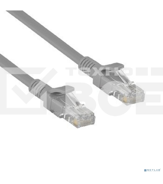Патч-корд Exegate UTP-RJ45-RJ45-5e-CU-1M-GY, UTP, cat.5e, 1м, медь, серый