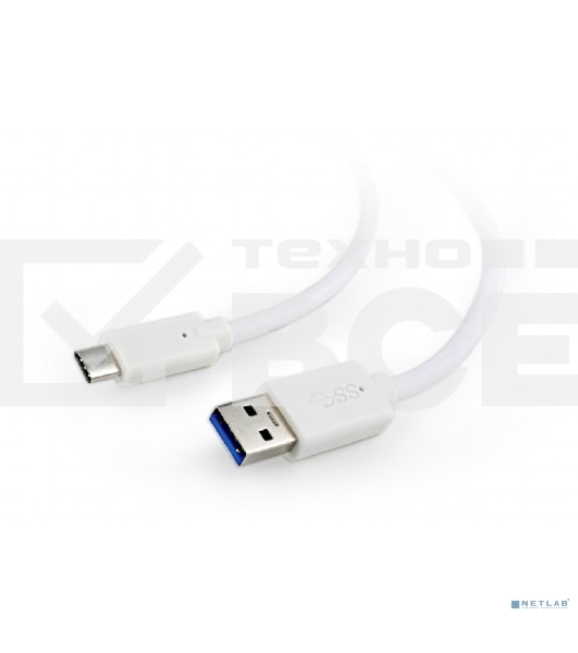 Кабель USB Cablexpert CCP-USB3-AMCM-1M-W, USB3.0 AM/USB Type-C, 1м, белый, пакет