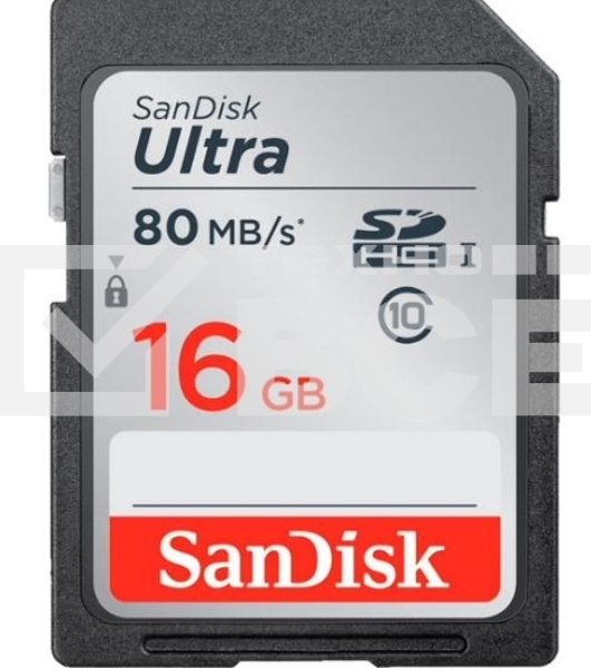 Флеш карта SDHC 16Gb Class10 Sandisk SDSDUNC-016G-GN6IN Ultra 80