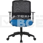 Кресло компьютерное Cactus CS-MC333-BKBL черный, сиденье темно-синий, сетка/ткань, низк.спин. крестов. пластик, пластик черный, фото7