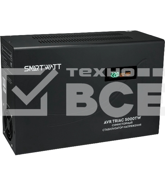 Стабилизатор напряжения Smartwatt AVR Triac 5000TW 5000ВА черный