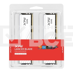Оперативная память XPG Lancer Blade RGB, DDR5, 32GB (2x16GB), 6000MHz, CL34, с радиаторами, RGB, белый