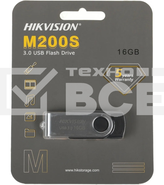 Флеш диск USB 3.0 16GB Hikvision [HS-USB-M200S/16G/U3]
