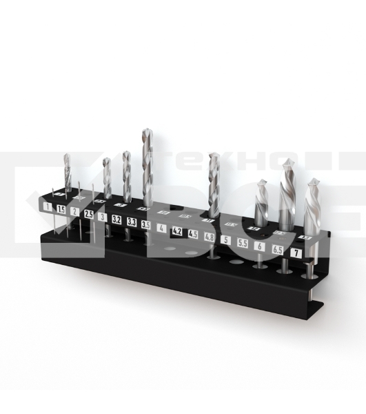 Держатель Rexant для сверл настенный, черный