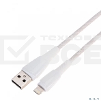 Кабель Rexant USB-A - Lightning для Apple, 2,4А, 1м, в белой нейлоновой оплетке, фото3