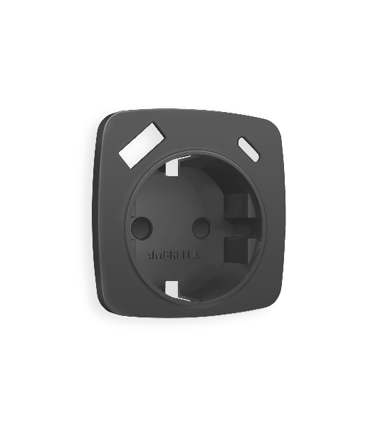 Лицевая панель OMEGA (Графит Мягкое касание) для электрической розетки с/з со шторками 2USB A+C QUANT OP9100