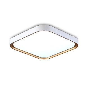 Потолочный светодиодный светильник Ambrella light FZ1253 WH/GD белый/золото 18W 5000K 250*250*60 (Без ПДУ)