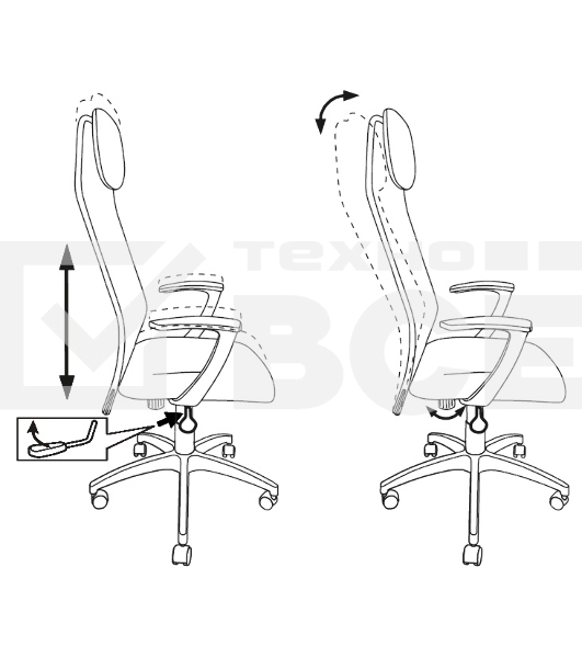 Кресло руководителя Бюрократ KB-8/BLACK черный TW-01 TW-11 сетка