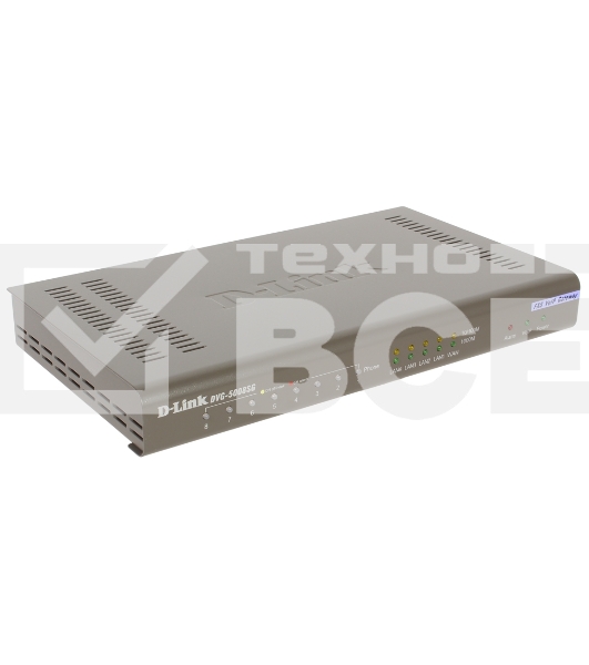 Интернет-телефония D-Link DVG-5008SG/A1A Голосовой шлюз с 8 FXS-портами, 1 WAN-портом 10/100/1000Base-T и 4 LAN-портами 10/1000Base-T