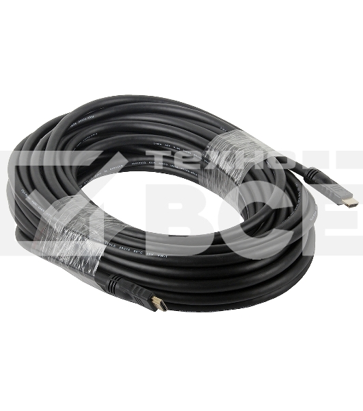 Кабель Cablexpert HDMI CC-HDMI4-20M, 19M/19M, v2.0, медь, позол.разъемы, экран, 20м, черный, пакет