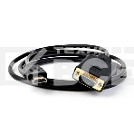 Кабель-адаптер ORIENT C702, HDMI M --> VGA 15M, длина 1.8 метра, черный, фото 1