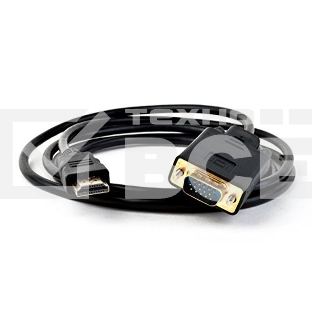 Кабель-адаптер ORIENT C702, HDMI M --> VGA 15M, длина 1.8 метра, черный