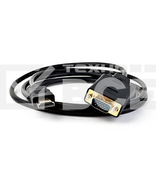 Кабель-адаптер ORIENT C702, HDMI M --> VGA 15M, длина 1.8 метра, черный