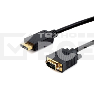 Кабель DisplayPort->VGA Cablexpert CCP-DPM-VGAM-6, 1,8м, 20M/15M, черный, экран, пакет