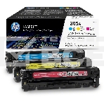 Картридж лазерный набор HP CF370AM № 305A голубой/пурпурный/желтый CLJ M451 (CE411A+CE412A+CE413A), фото6