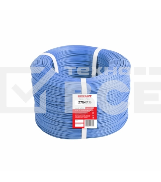 Провод ПГВА Rexant 1х0.50 мм², Cu, синий, бухта 500 м