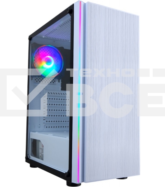 Компьютерный корпус AeroCool/Formula CL-3302W RGb белый без БП ATX 2xUSB 2.0 1xUSB 3.0 audio bott PSU