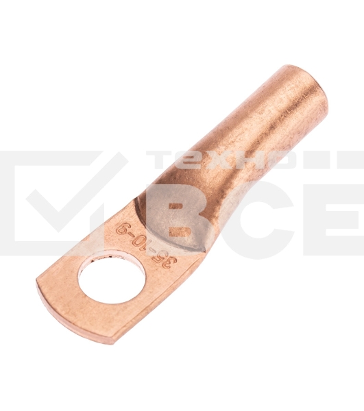 Наконечник медный ТМ 35-10-9 (35мм² - Ø10мм) (в упак. 5 шт.) Rexant