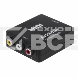 Конвертер 3 RCA на HDMI, пластик, черный  Rexant