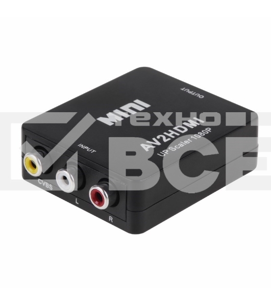 Конвертер 3 RCA на HDMI, пластик, черный  Rexant