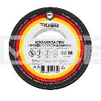 Изолента ПВХ KRANZ профессиональная, 0.18х19 мм, 20 м, черная (10 шт./уп.), фото 1