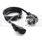 Кабель питания Cablexpert PC-186-1-1M, 1м, Schuko- C13, 3x1кв.мм, черный, с заземлением, пакет, фото 1
