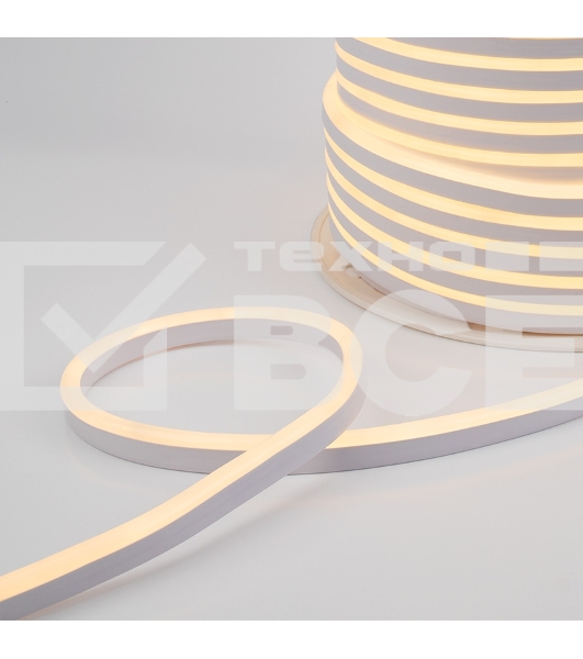 Гибкий неон LED SMD 8х16 мм, теплый белый, 120 LED/м, бухта 100 м