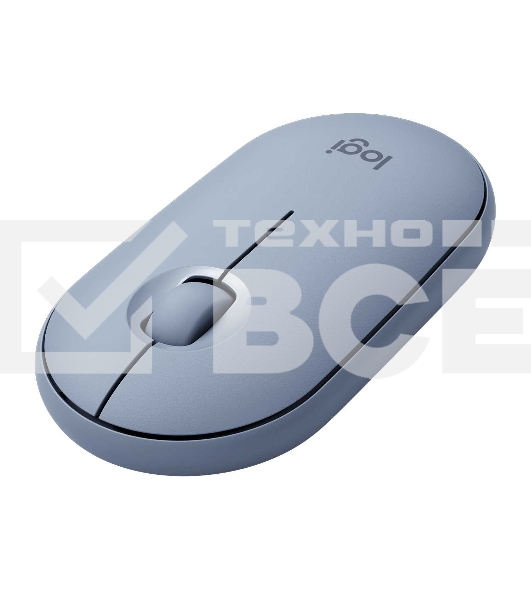 Мышь беспроводная Logitech Pebble M350 серый, 1000 dpi, радиоканал, Bluetooth, USB, кнопки - 3