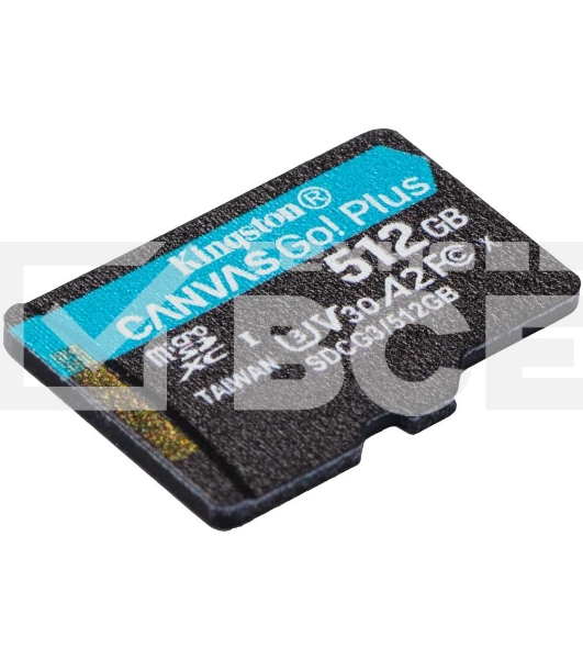 Флеш карта Kingston microSD 512GB microSDXC Class 10 UHS-I U3 V30 Canvas Go Plus 170MB/s