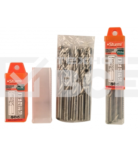 Сверло по металлу Sturm! 1055-04-12S5-SS5 12.5х151м сталь hss упаковка 5 шт