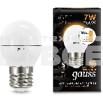 Лампа светодиодная Gauss Black 6.5Вт цок.:E27 шар 220B 3000K св.свеч.бел.теп. G45 (упак.:10шт) (105102107), фото5