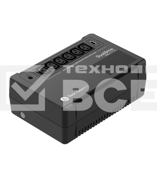 Источник бесперебойного питания Systeme Electriс Back-Save, 600VA/360W, 230V, Line-Interactive, AVR, 6xC13 Outlets, USB charge(type A), USB