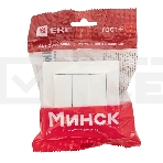 Выключатель 3-кл. СП Минск 10А бел. Basic EKF ERV10-024-10, фото6