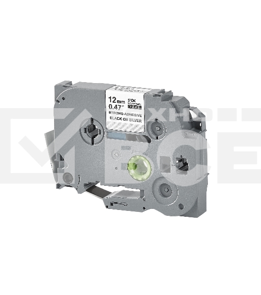 Кассета с лентой S'OK by Sakura Printing TZES931 для Brother, черный на серебре, 12мм/8м, наклейка