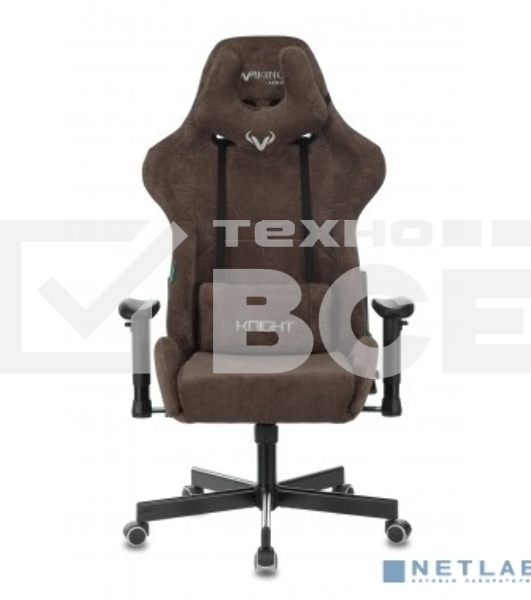 Кресло игровое Бюрократ VIKING KNIGHT LT10 FABRIC коричневый крестовина металл/пластик