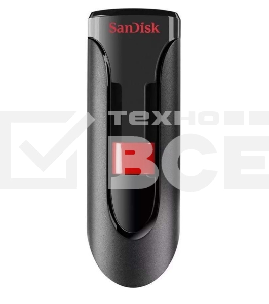 Флеш диск 256GB SanDisk CZ60 Cruzer Glide, USB 2.0, Black