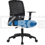 Кресло компьютерное Cactus CS-MC333-BKBL черный, сиденье темно-синий, сетка/ткань, низк.спин. крестов. пластик, пластик черный, фото6