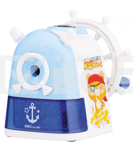Точилка для карандашей механическая Deli Sailor E0665 1 отверстие пластик ассорти