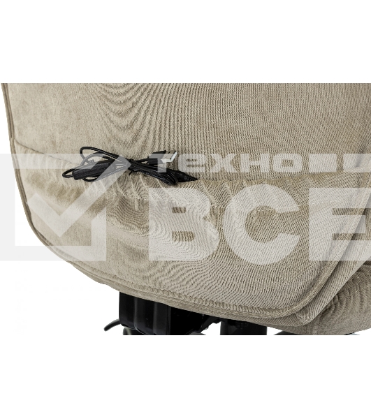 Кресло руководителя Бюрократ T-9950MSG-F Fabric песочный Light-21, крестов. пластик, подст. для ног