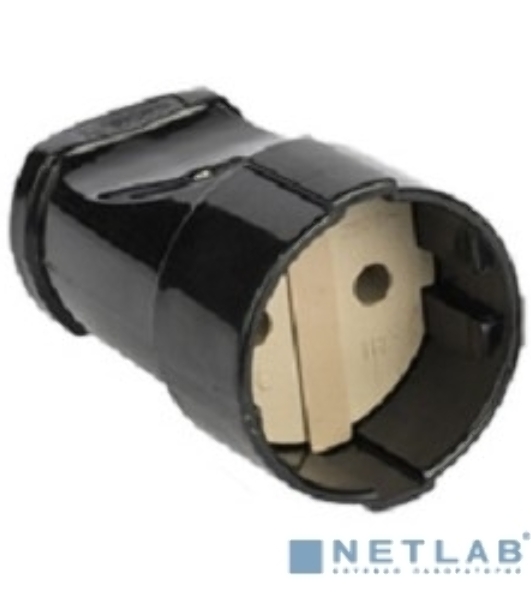 Гнездо штепсельное EKF ASG10-30 б/з черн. 10А 250В EKF PROxima